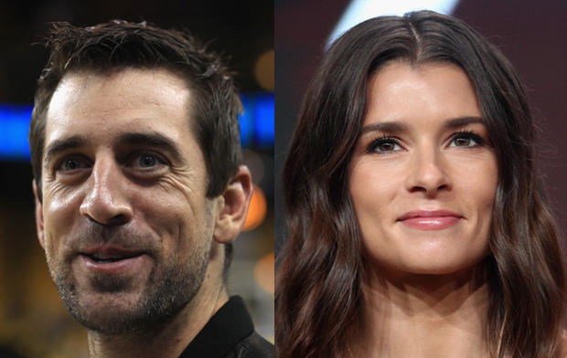 Aaron Rodgers and Danica Patrick 