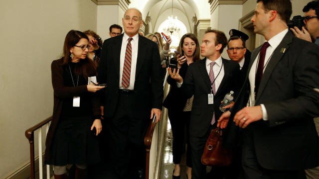 White House Chief of Staff John Kelly arrives for a meeting with House Majority Leader Kevin McCarthy (R-CA) on Capitol Hill in Washington 