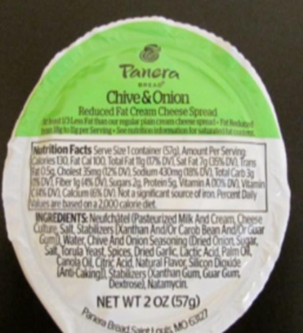 Panera Cream Cheese recall (Credit Panera) 