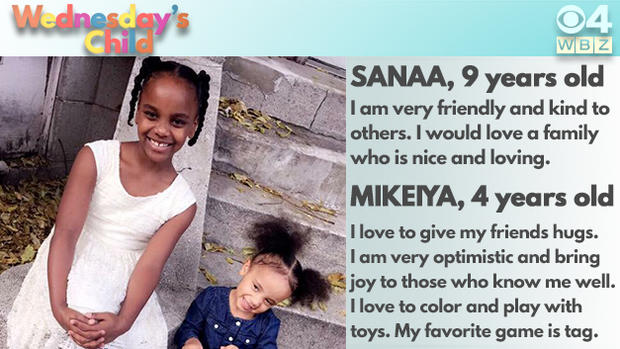 Wednesday's Child sisters Sanaa and Mikeiya 