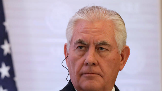 U.S. Secretary of State Rex Tillerson listens during a joint news conference with Canadian Foreign Minister Chrystia Freeland and Mexican Foreign Minister Luis Videgaray in Mexico City 