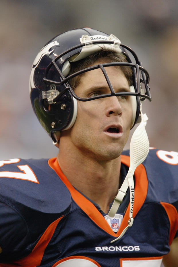 Ed McCaffrey watches the game 