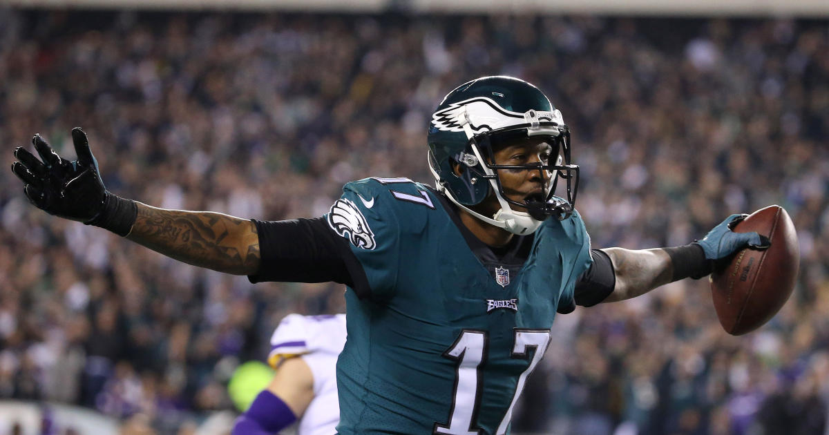 FILE - Philadelphia Eagles' Alshon Jeffery is seen before a preseason NFL  football game against the Tennessee Titans, Thursday, Aug. 8, 2019, in  Philadelphia. Super Bowl champion and program record holder Alshon