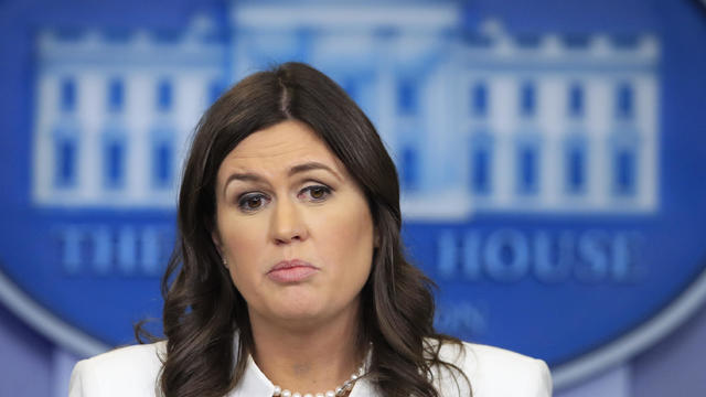 Sanders holds the daily briefing at the White House in Washington 