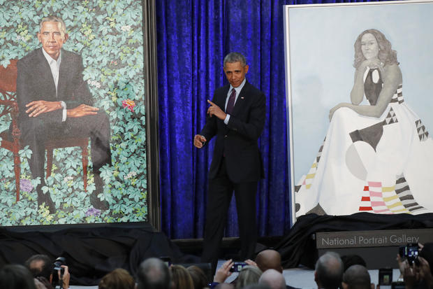Former U.S. President Obama attends Obamas' portrait unveiling at the Smithsonian’s National Portrait Gallery in Washington 