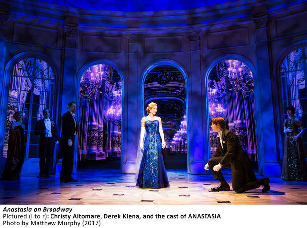ANASTASIA_Christy Altomare, Derek Klena, and the cast of ANASTASIA in ANASTASIA on Broadway, Photo by Matthew Murphy, 2017 