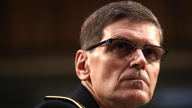 U.S. Central Command Commander Army Gen. Joseph Votel testifies before the Senate Armed Services Committee March 9, 2017, in Washington. 