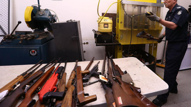 Victoria Police Exhibit Guns Collected As Part Of The National Firearms Amnesty 