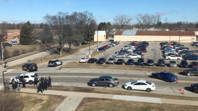 The site of shooting at Central Michigan University is seen, in Mount Pleasant 