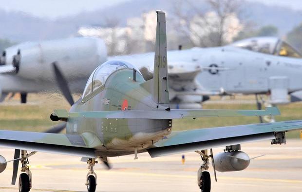 A South Korea Air Force KA-1 prepares to 