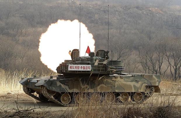 South Korean Army Holds Armored Machinery Parade And K-2 Tank's Live Fire Drill 