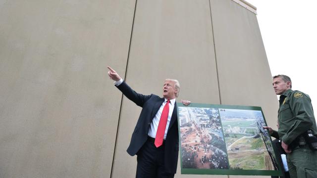 donald trump san diego california border wall prototypes 