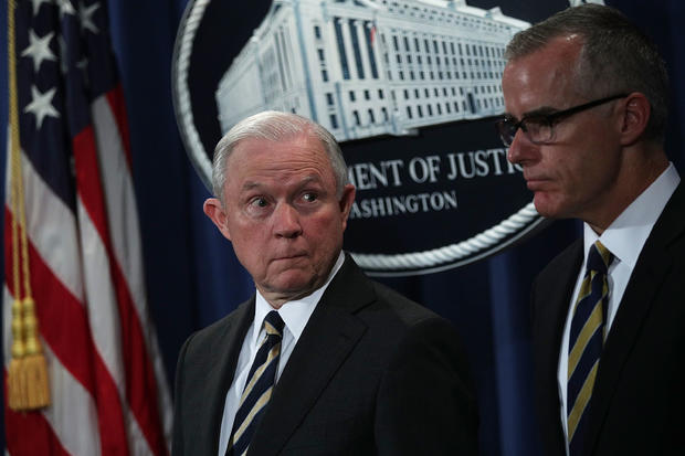 AG Jeff Sessions and Andrew McCabe 