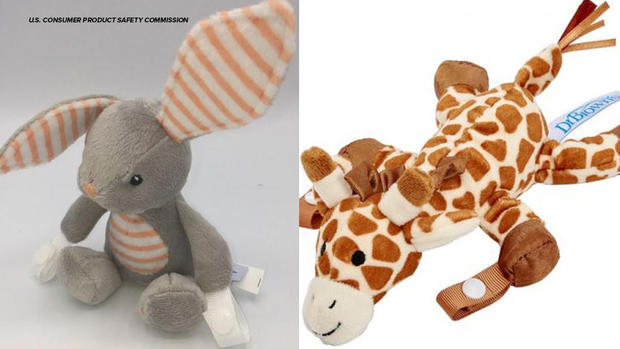 Dr. Brown's Lovey Pacifier &amp; Teether Holders Recalled Due To Choking Hazard 