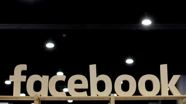 FILE PHOTO: A Facebook sign is displayed at the Conservative Political Action Conference at National Harbor, Maryland 