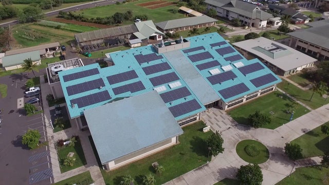 UH Maui College's campus will be among the first in the nation to generate 100 percent of its energy from on-site solar photovoltaic systems coupled with battery storage. Credit: Hawaii University 