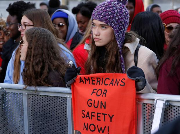 Students and young people gather for the "March for Our Lives" rally demanding gun control in Washington 