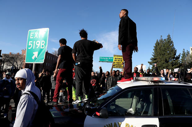 Demonstrators Protest Against Recent Sacramento Police Shooting Of Unarmed Black Man 