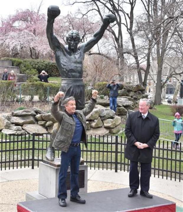 Sylvester Stallone At Rocky Statue For Plaque Dedication 