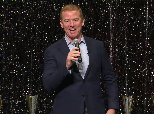 Jason Garrett gives speech 