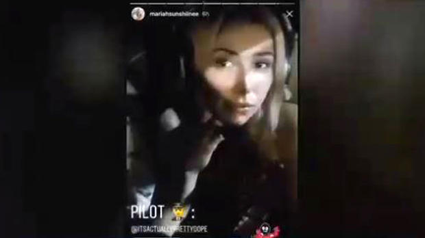 Mariah Coogan is seen in a video posted to social media from a small plane that later crashed in Scottsdale, Arizona, on April 9, 2018. 