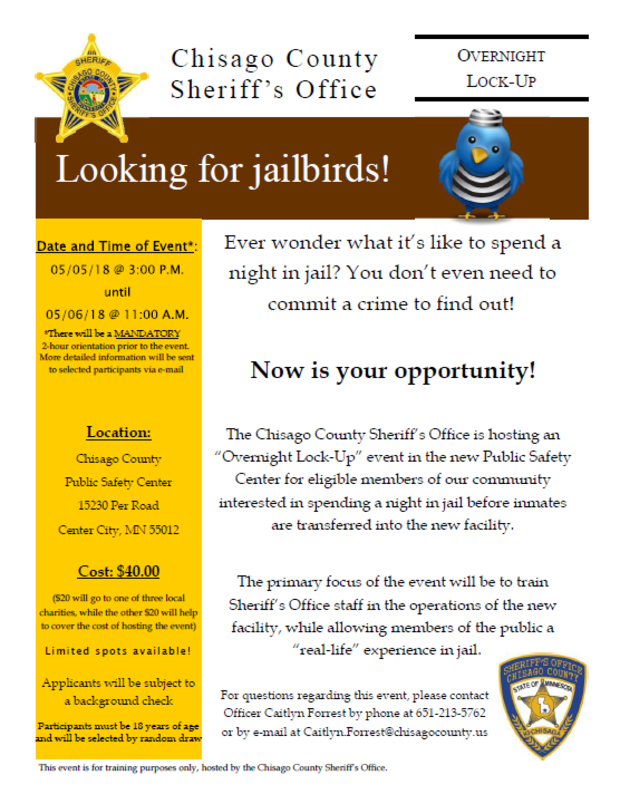 Chisago Co jail flyer 