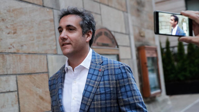 U.S. President Donald Trump's personal lawyer Michael Cohen exits a hotel in New York City 