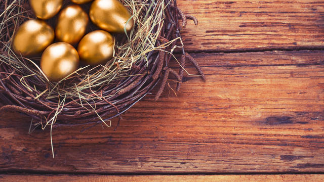 Easter gold eggs 