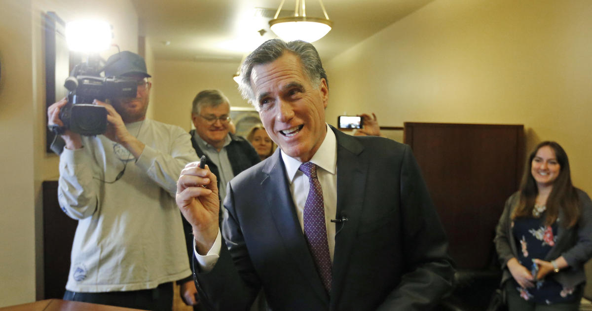 Mitt Romney Comes In Second Place At Utah Gop Convention Forced Into Primary Cbs News