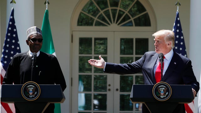U.S. President Trump holds joint news conference with Nigeria's President Buhari at the White House in Washington 