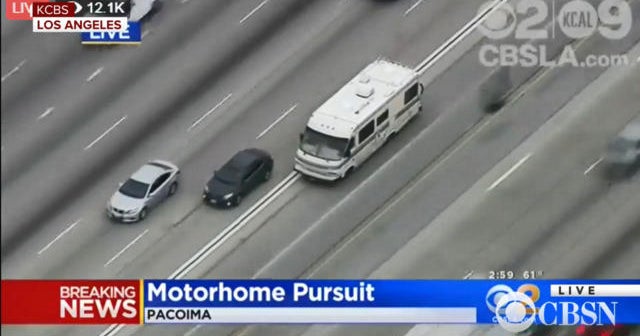 California RV police chase - CBS News