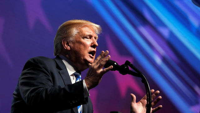 U.S. President Trump addresses the National Rifle Association Convention in Dallas 