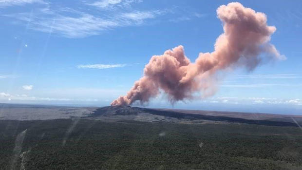 Ash Plume Over Kilauea Volcano 