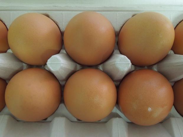Stock footage of raw brown eggs. (Photo credit: Barbara ann Kelley) 