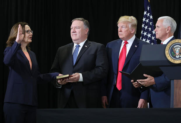 President Trump Takes Part In Swearing In Of CIA Director Gina Haspel 