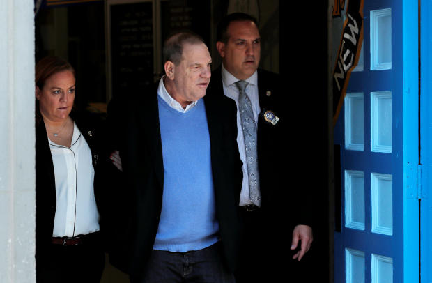 Film producer Harvey Weinstein leaves the New York Police Department's 1st Precinct in Manhattan in New York May 25, 2018. 