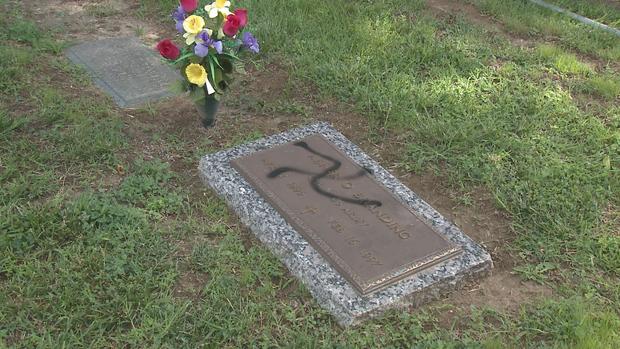 Headstones spray-painted with swastikas in Illinois cemetery 