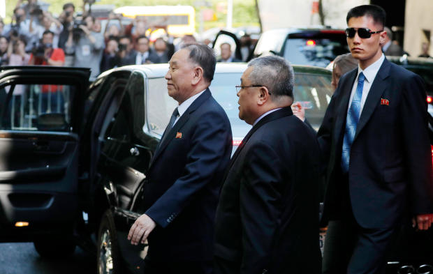 North Korean envoy Kim Yong Chol arrives at a hotel in New York 