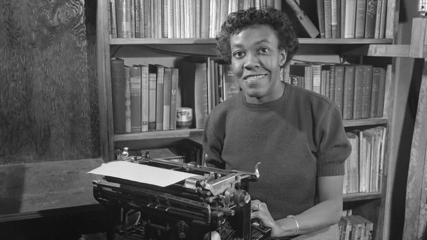 Gwendolyn Brooks with Typewriter 