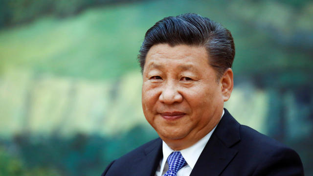 Chinese President Xi Jinping meets Britain's Prince Andrew, not pictured, at the Great Hall of the People in Beijing, China, May 29, 2018. 