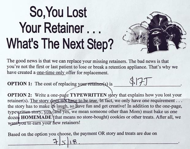 Lost Retainer policy 