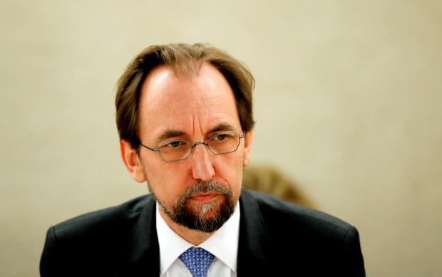 Zeid outgoing UN High Commissioner for Human Rights attends the Human Rights Council in Geneva 
