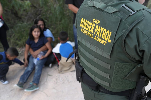 Border Patrol Agents Detain Migrants Near US-Mexico Border 