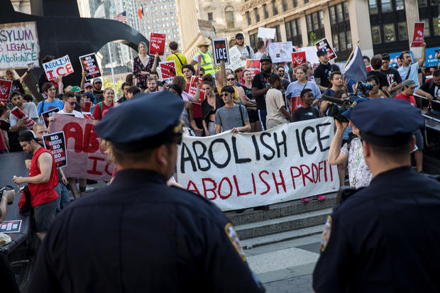 Activists Demonstrate Against President Trump's Immigration Enforcement Strategies 