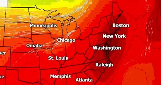 Scorching heat wave continues in much of U.S. - CBS News