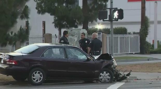 Driver Leads Police On Chase After Hitting 2 Pedestrians In Downtown LA 