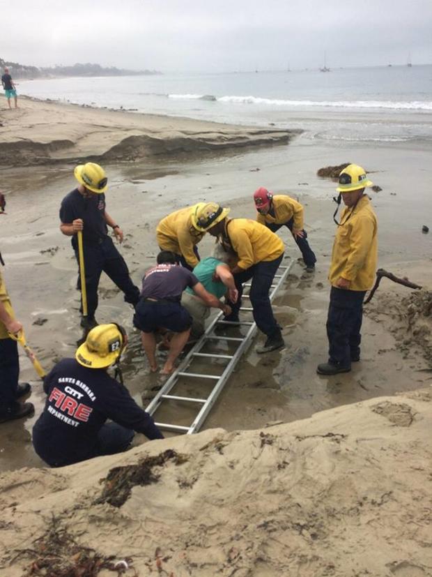 Quicksand: Woman Trapped In Sand On Santa Barbara Beach 