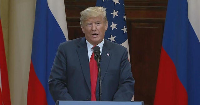Trump arrives in U.S. following meeting with Putin - CBS News