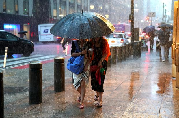 rain, extreme weather -- New York City 