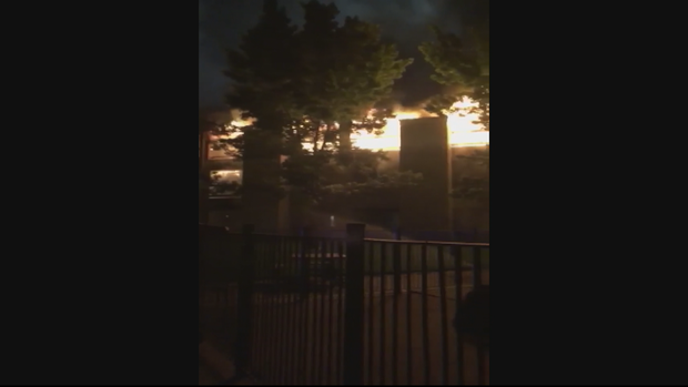 westbury apartment fire (from @GodzGift2k12) 